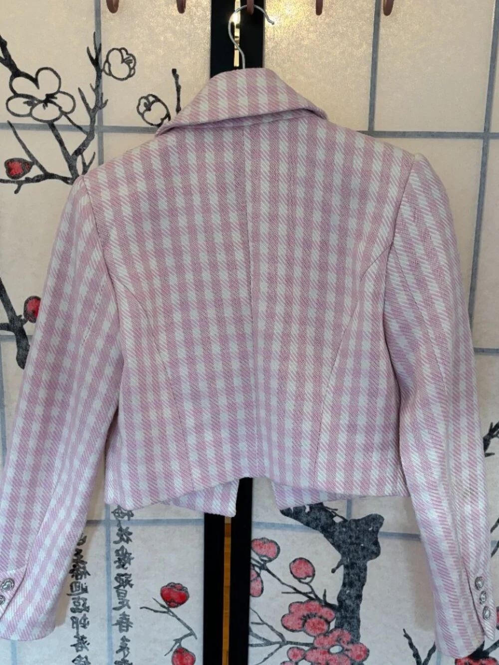 AQUA Gingham Blazer & Skirt Matching Set Size Small